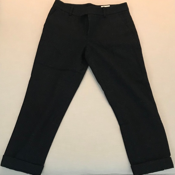Club Monaco: Cropped Black Tweed Dress Pants - Picture 3 of 6